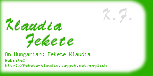 klaudia fekete business card